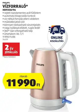 ALDI Philips Vízforraló ajánlat