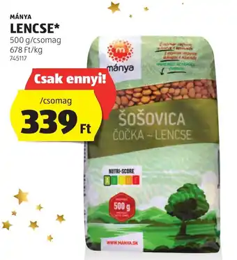 ALDI Mánya Lencse ajánlat