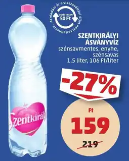 PENNY Szentkirályi ásványvíz ajánlat