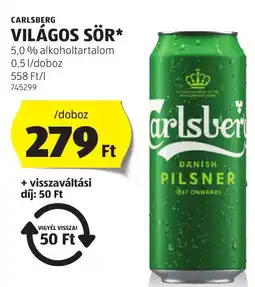 ALDI Carlsberg Világos sör ajánlat