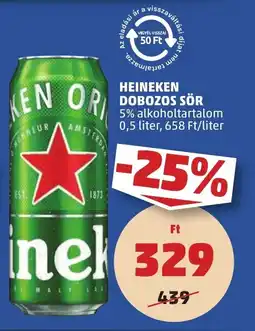 PENNY Heineken dobozos sör ajánlat