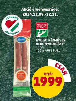 PENNY Gyulai kézműves vékonykolbász ajánlat