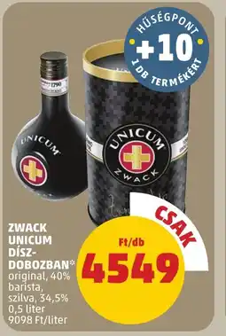 PENNY Zwack unicum díszdobozban ajánlat