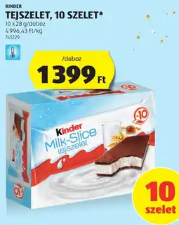 ALDI Kinder Tejszelet ajánlat