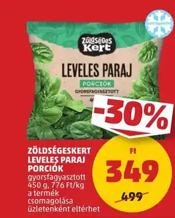 PENNY Zöldségeskert leveles paraj porciók ajánlat