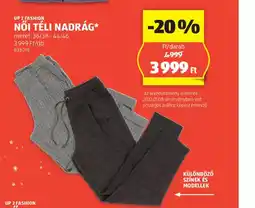ALDI Up 2 fashion Női téli nadrág ajánlat