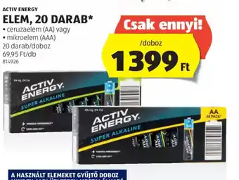 ALDI Activ energy Elem, 20 darab ajánlat