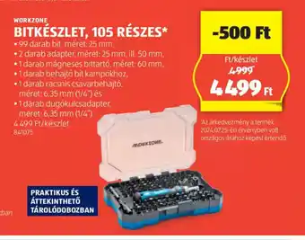 ALDI Workzone Bitkészlet, 105 részes* ajánlat