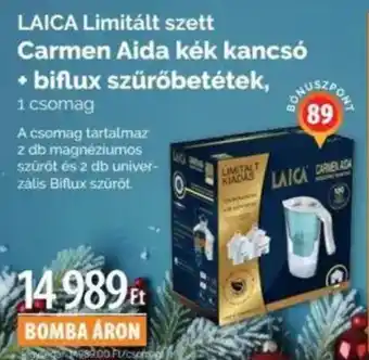 Pingvin Patika Laica Limitált szett Carmen Aida kék kancsó + biflux szűrőbetétek ajánlat