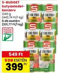 Spar Market S-BUDGET kutyaeledel-konzerv ajánlat