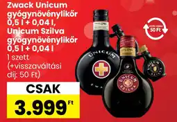 Spar Zwack Unicum gyógynövénylikőr ajánlat