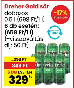 Spar Dreher Gold sör ajánlat