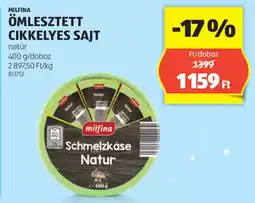 ALDI Milfina ömlesztett cikkelyes sajt ajánlat