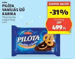 ALDI Győri pilóta vaníliás ízű karika ajánlat