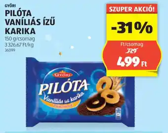 ALDI Győri pilóta vaníliás ízű karika ajánlat