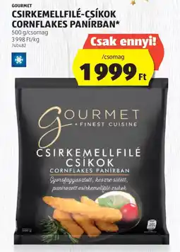 ALDI Gourmet csirkemellfilé-csíkok cornflakes panírban ajánlat