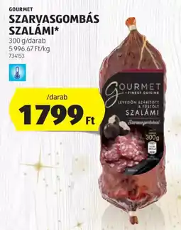 ALDI Gourmet szarvasgombás szalámi ajánlat
