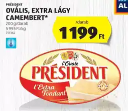 ALDI Président ovális, extra lágy camembert ajánlat