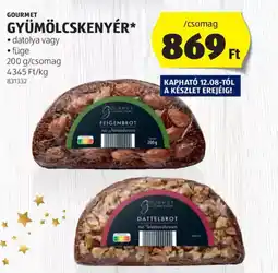 ALDI Gourmet gyümölcskenyér ajánlat