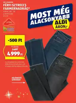 ALDI Up 2 Fashion férfi sztreccs farmernadrág ajánlat