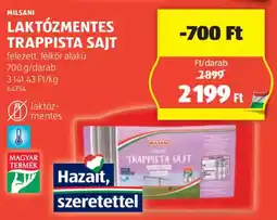 ALDI Milsani laktózmentes trappista sajt ajánlat