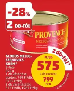 PENNY Globus melegszendvicskrém ajánlat