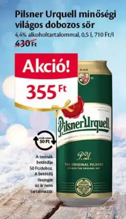 EcoFamily Pilsner Urquell minőségi világos dobozos sör ajánlat