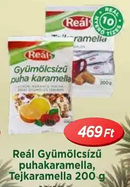 Real Reál Gyümölcsízű puhakaramella, Tejkaramella ajánlat