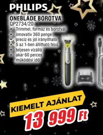 Expert Philips Oneblade Borotva QP2734/20 ajánlat