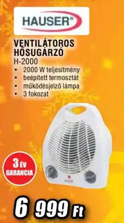 Expert Hauser Ventilátoros hösugárzó H-2000 ajánlat