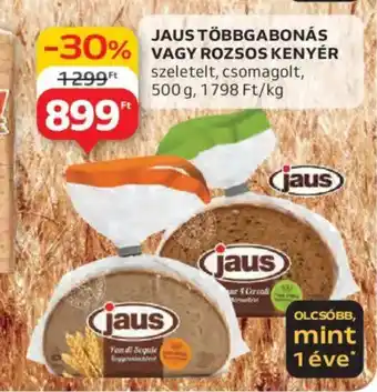 Auchan Jaus Többgabonás vagy rozsos kenyér ajánlat