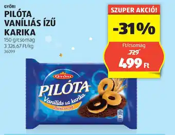 ALDI Győri pilóta vaníliás ízű karika ajánlat