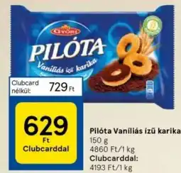 Tesco Pilóta Vaníliás ízű karika ajánlat