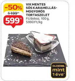 Auchan Vik mentes sós karamellásmogyorós tortaszelet ajánlat