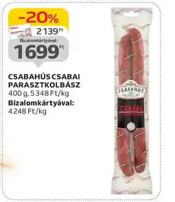 Auchan Csabahús csabai parasztkolbász ajánlat