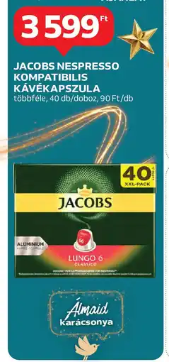 Auchan Jacobs nespresso kompatibilis kávékapszula ajánlat