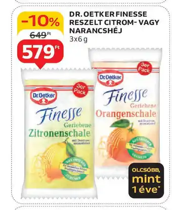 Auchan Dr. oetker finesse reszelt citrom-/ narancshéj ajánlat