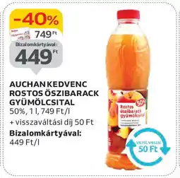 Auchan Auchan kedvenc rostos őszibarack gyümölcsital ajánlat