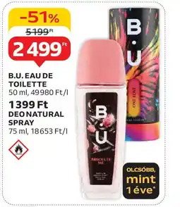 Auchan B.U. eau de toilette ajánlat
