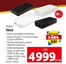 Lidl Tronic Töltő ajánlat