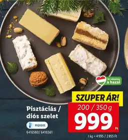 Lidl Pisztáciás/diós szelet ajánlat