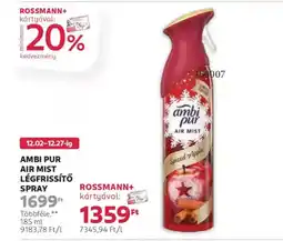 Rossmann Ambi pur air mist légfrissítő spray ajánlat