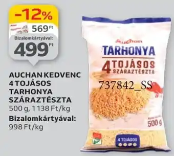 Auchan Auchan kedvenc 4 tojásos tarhonya száraztészta ajánlat