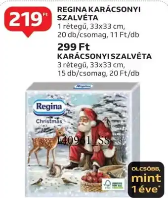 Auchan Regina Karácsonyi szalvéta ajánlat