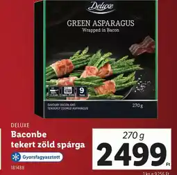 Lidl Deluxe Baconbe tekert zöld spárga ajánlat