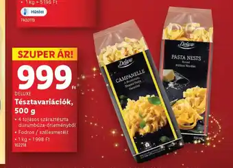 Lidl Deluxe Tésztavariációk ajánlat