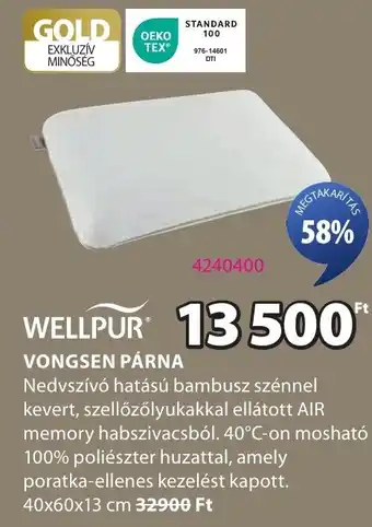 JYSK Wellpur Vongsen Párna ajánlat