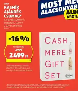 ALDI Ziaja kasmír ajándék-csomag ajánlat