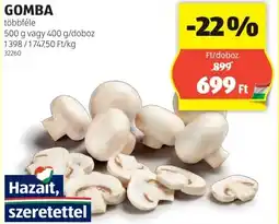 ALDI Gomba ajánlat