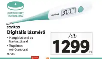 Lidl Sanitas Digitális lázmérő ajánlat